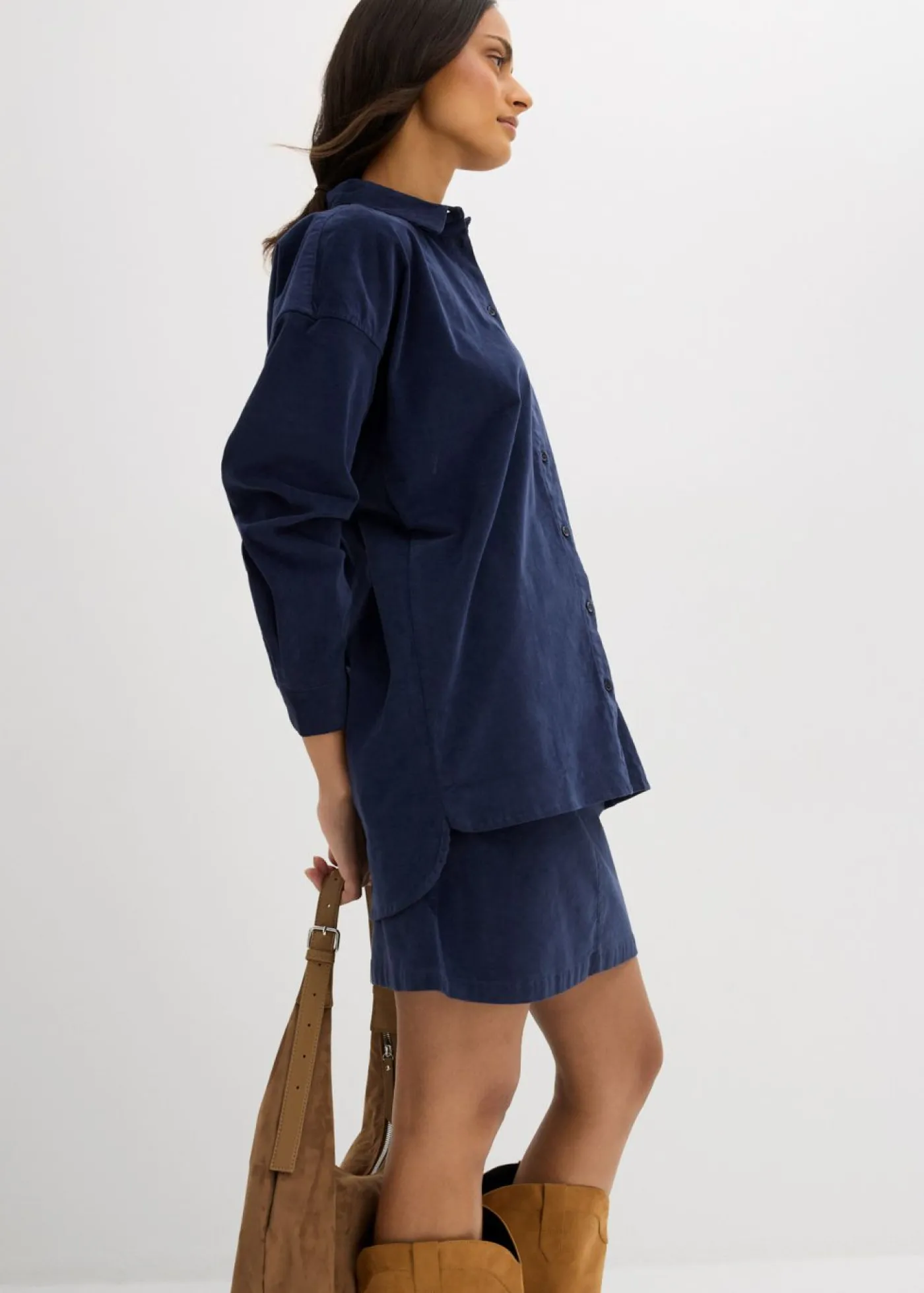 Mujer bonprix bonprix Camisa oversize de pana