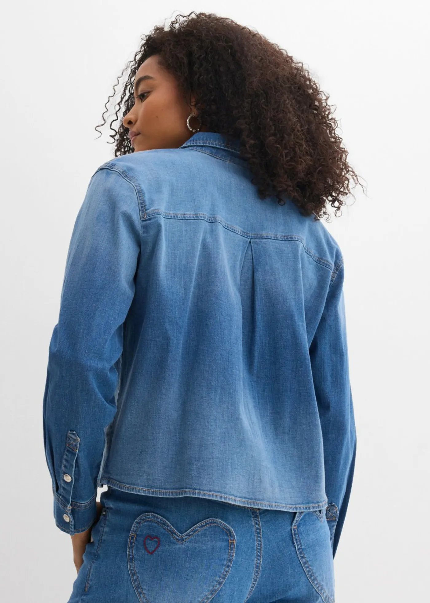 Mujer bonprix bonprix Camisa vaquera con algodón orgánico