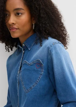 Mujer bonprix bonprix Camisa vaquera con algodón orgánico