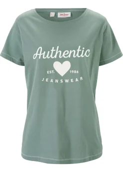 bonprix bonprix Camisetas>Camiseta Verde humo estampado