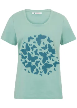 bonprix bonprix Camisetas>Camiseta Salvia-azul petróleo estampado