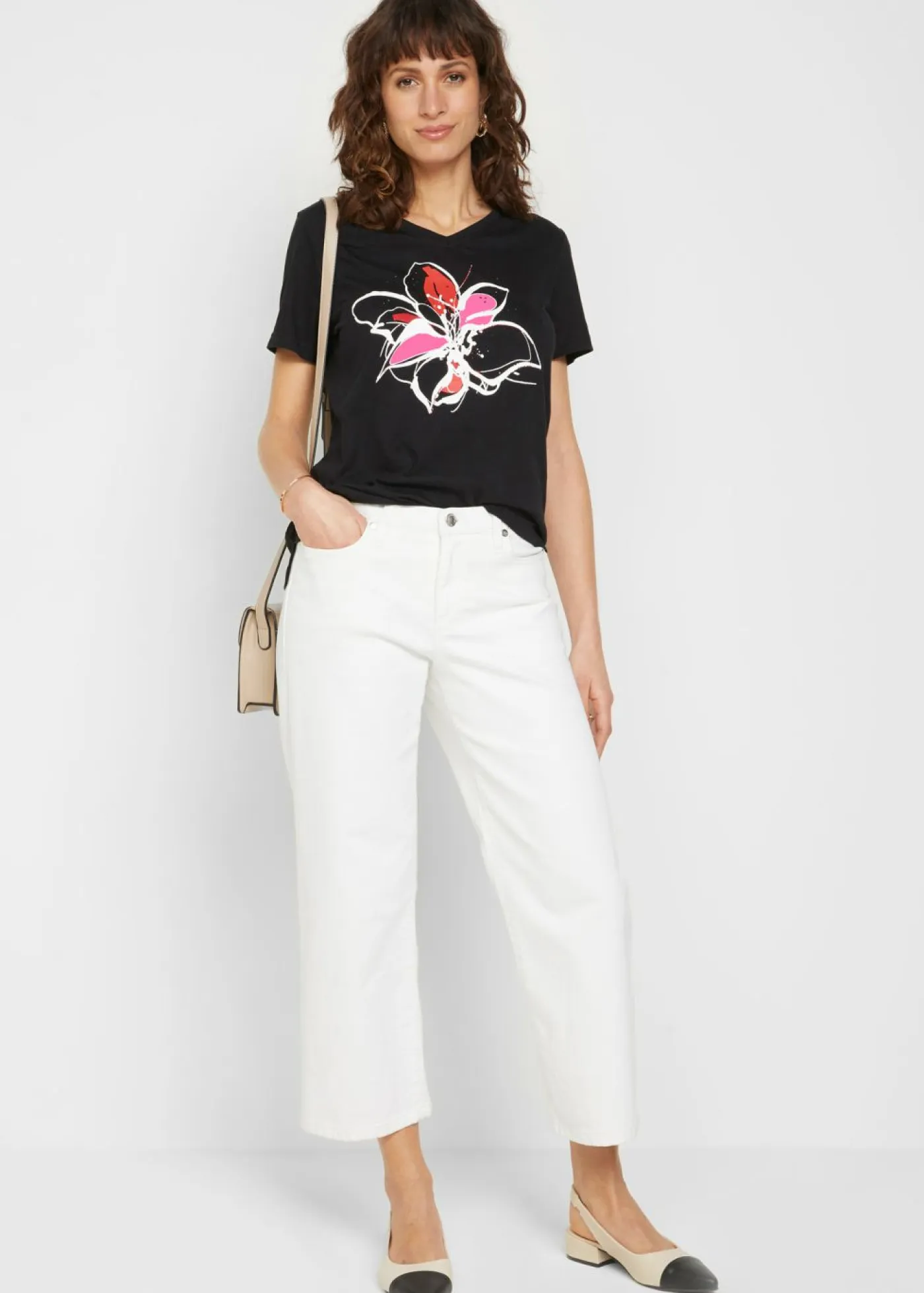 bonprix bonprix Camisetas>Camiseta Negro estampado