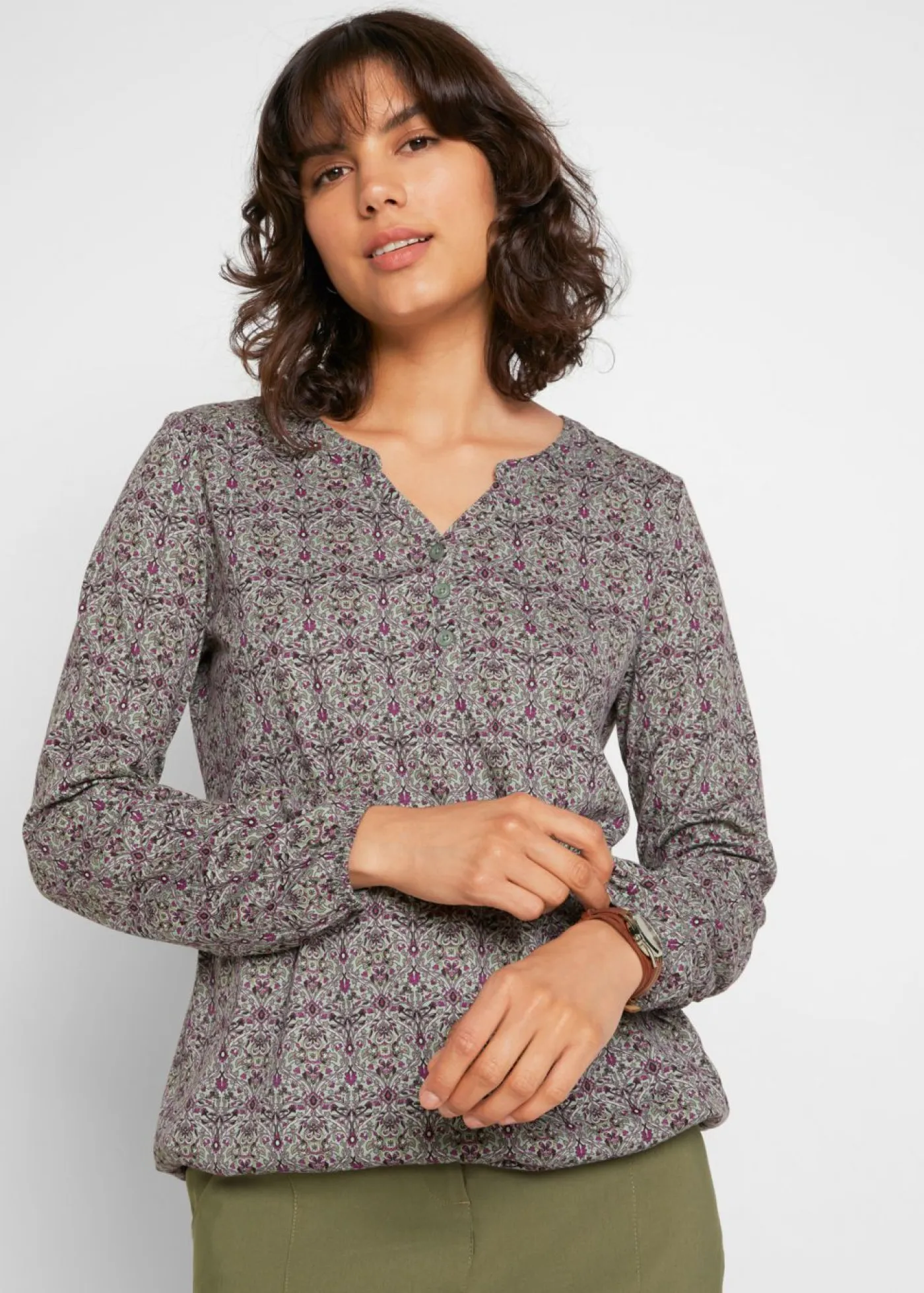 bonprix bonprix Camisetas>Camiseta Verde humo