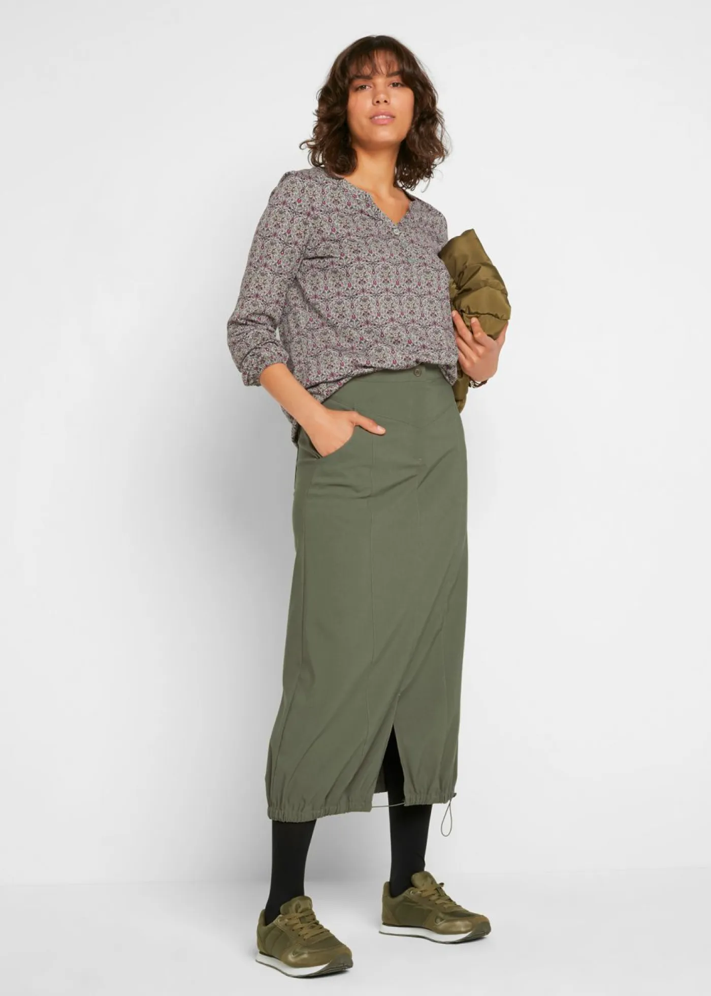 bonprix bonprix Camisetas>Camiseta Verde humo