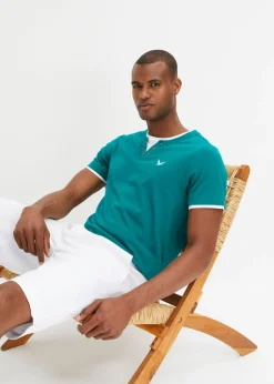 Hombre bonprix bonprix Camiseta 2 en 1 de manga corta (2 unidades)