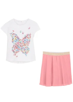 Niños bonprix bonprix Camiseta + falda (conjunto de 2 piezas)