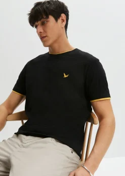 bonprix bonprix Básicos En Rebajas|Camisetas Y Polos>Camiseta (2 unidades) negro+verde grisáceo