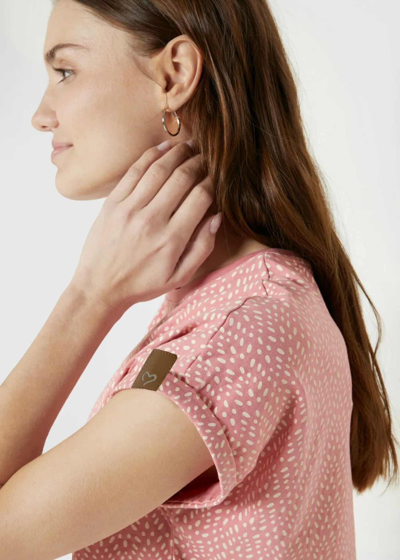 bonprix bonprix Camisetas>Camiseta (2 unidades) Rosa ahumado estampado + azul marino monocolor