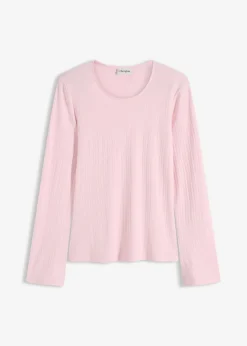 Mujer bonprix bonprix Camiseta acanalada de manga larga