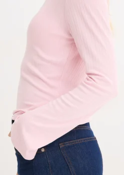 Mujer bonprix bonprix Camiseta acanalada de manga larga