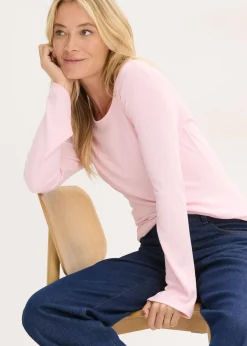 Mujer bonprix bonprix Camiseta acanalada de manga larga