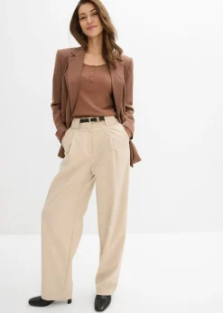 Mujer bonprix bonprix Camiseta acanalada de manga larga