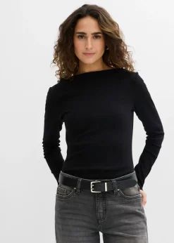 Mujer bonprix bonprix Camiseta ajustada de canalé