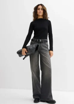 Mujer bonprix bonprix Camiseta ajustada de canalé