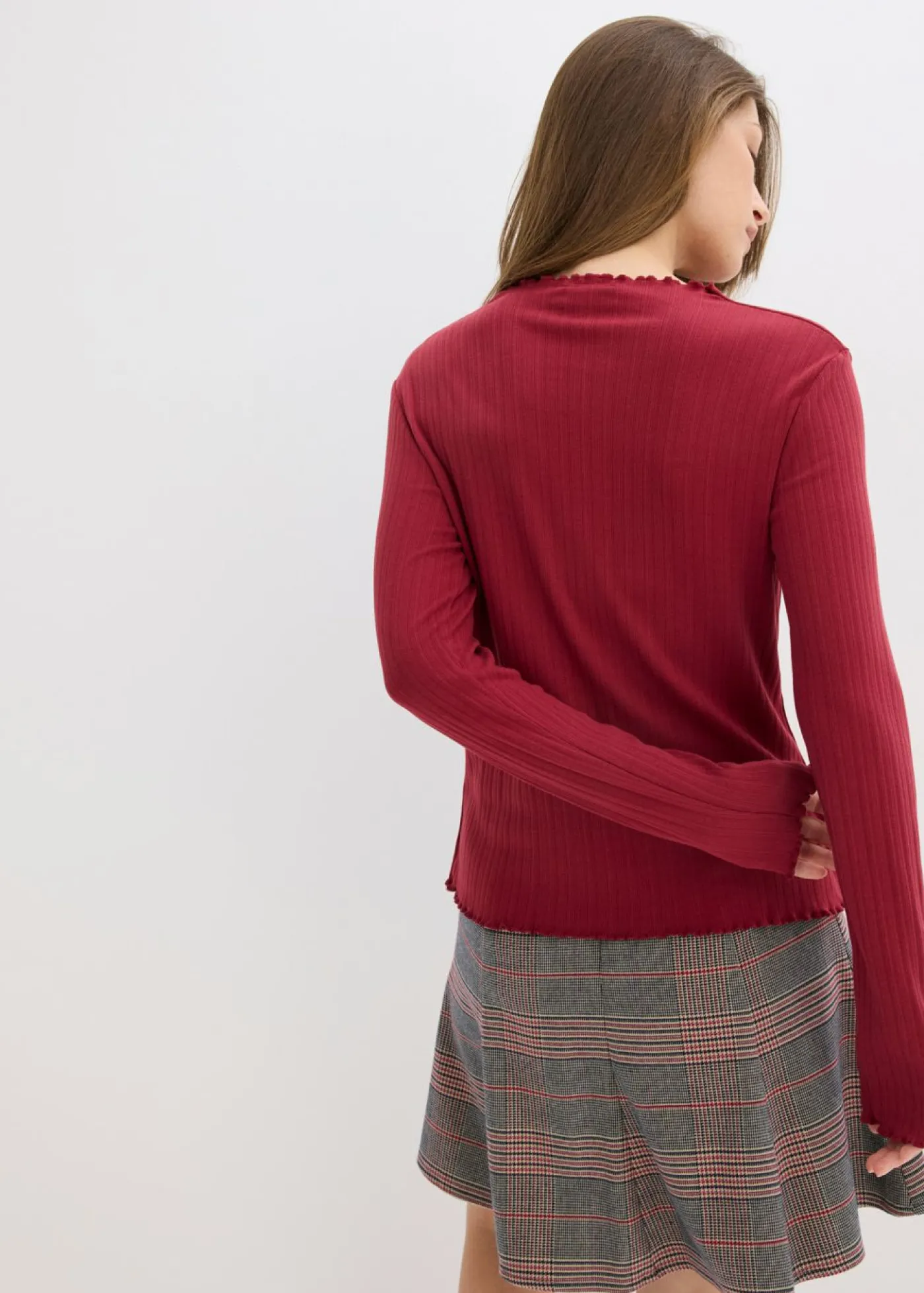 Mujer bonprix bonprix Camiseta ajustada de canalé