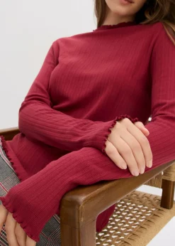 Mujer bonprix bonprix Camiseta ajustada de canalé