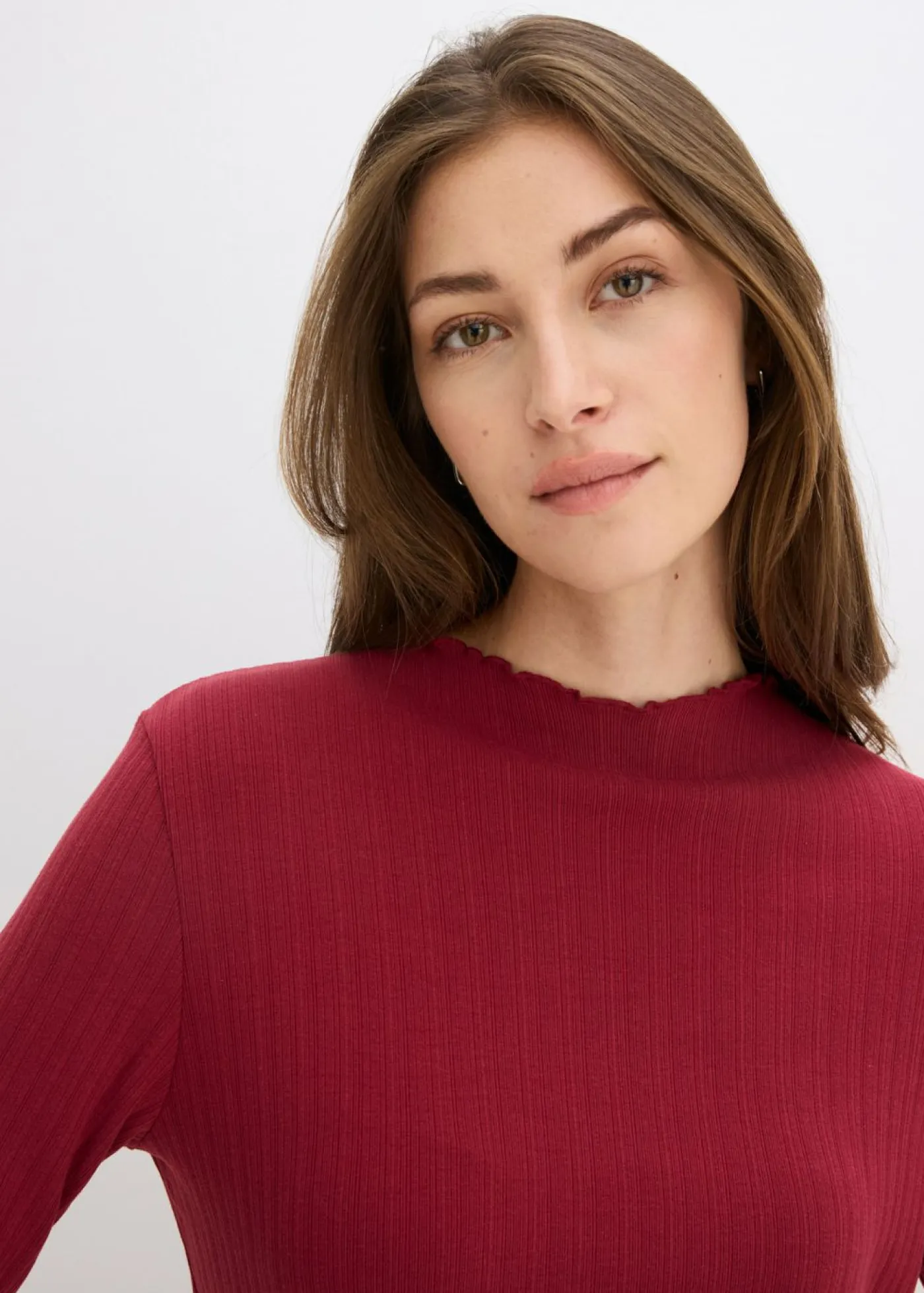 Mujer bonprix bonprix Camiseta ajustada de canalé