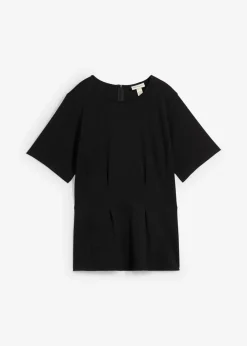 bonprix bonprix Esenciales|Camisetas>Camiseta ajustada de cómodo Punto di Roma Negro