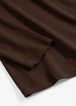 bonprix bonprix Básicos|Camisetas>Camiseta ajustada de manga larga Marrón oscuro