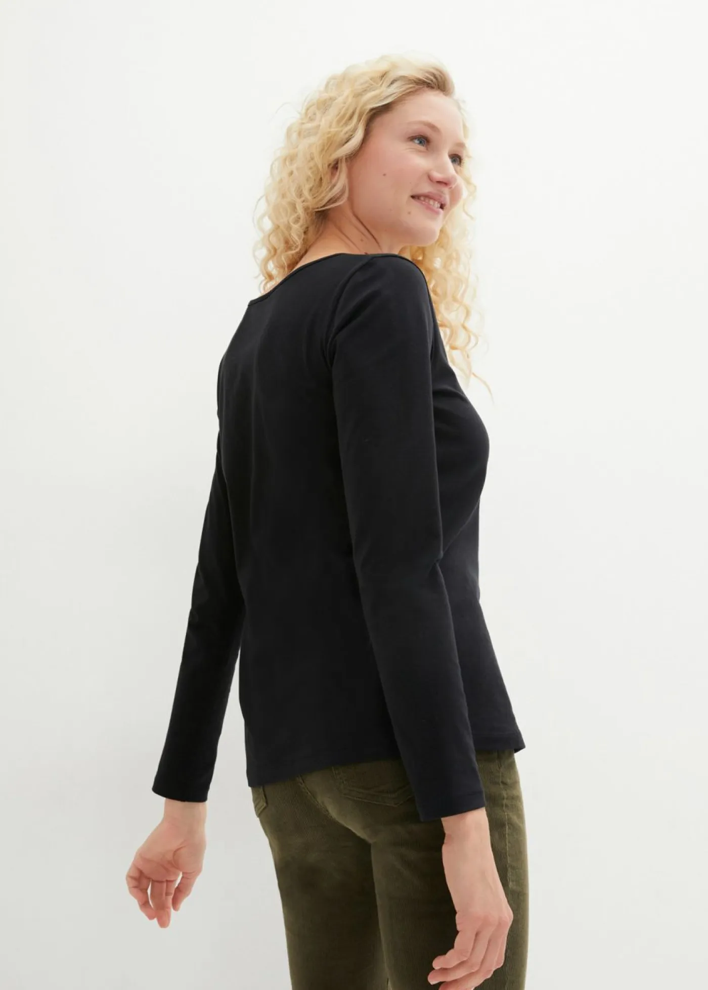 Mujer bonprix bonprix Camiseta ajustada de manga larga (2 unidades)