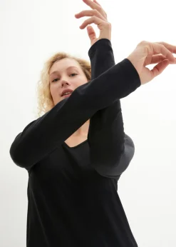 Mujer bonprix bonprix Camiseta ajustada de manga larga (2 unidades)