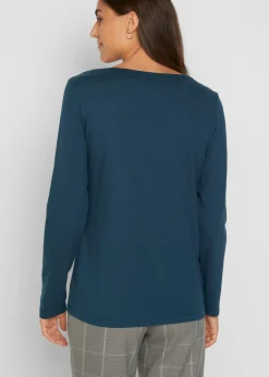 Mujer bonprix bonprix Camiseta ajustada de manga larga (2 unidades)