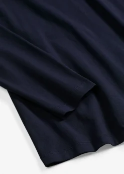 bonprix bonprix Básicos|Camisetas>Camiseta ajustada de manga larga azul tinta
