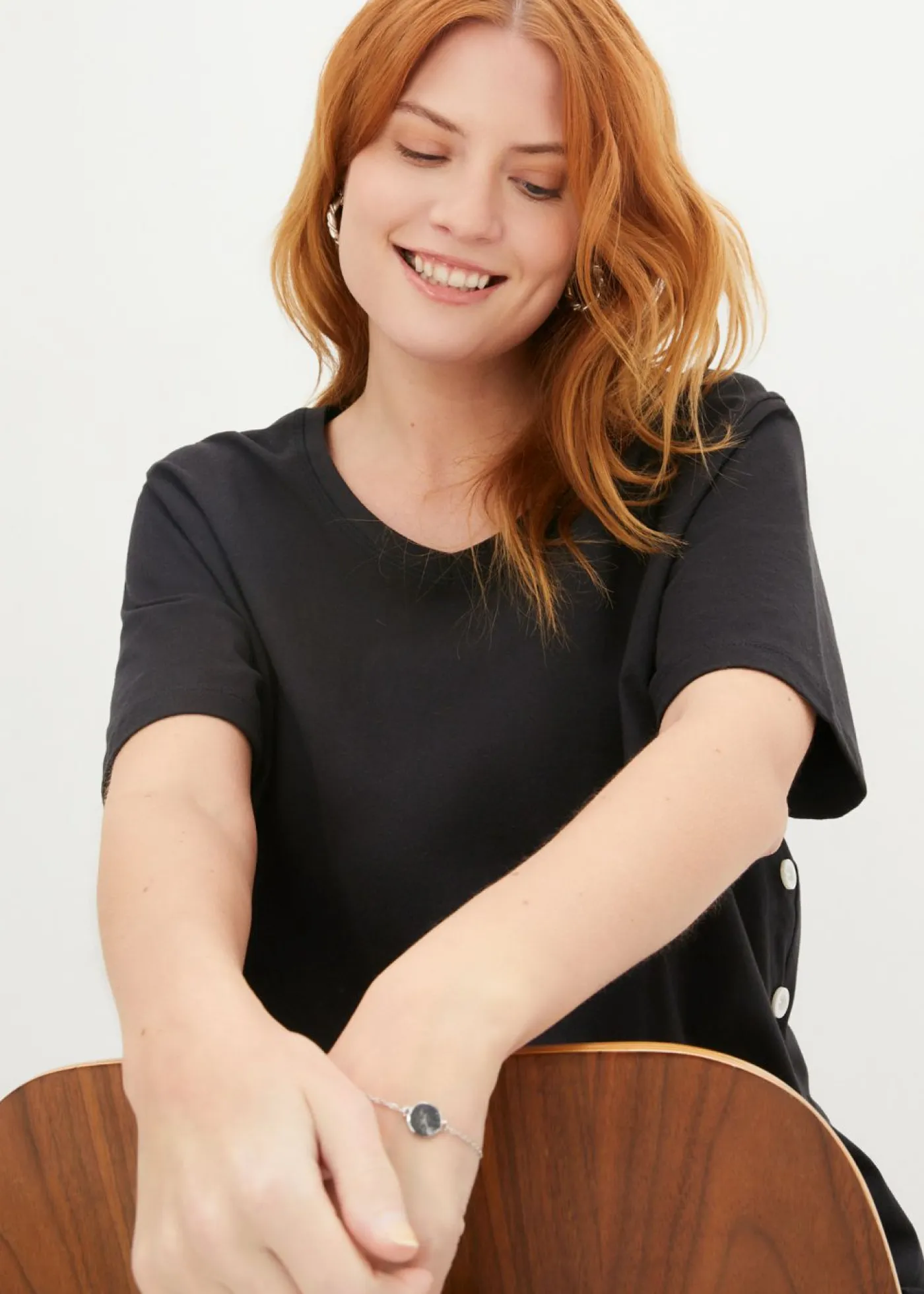 Mujer bonprix bonprix Camiseta ancha de algodón orgánico