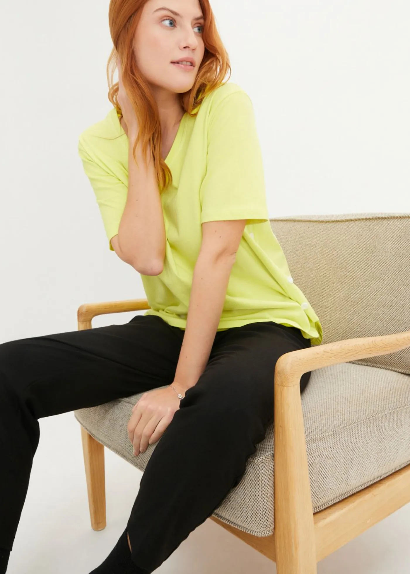 Mujer bonprix bonprix Camiseta ancha de algodón orgánico