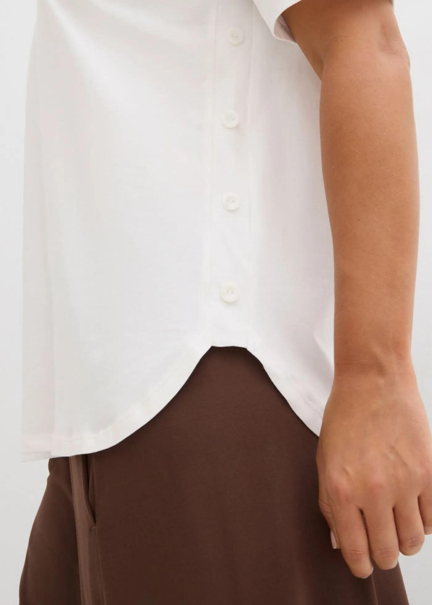 bonprix bonprix Camisetas|Novedades>Camiseta ancha de algodón orgánico Blanco