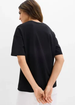 Mujer bonprix bonprix Camiseta ancha de algodón orgánico puro