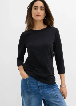 Mujer bonprix bonprix Camiseta con algodón orgánico puro con mangas 3/4
