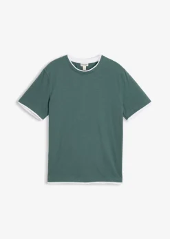 Hombre bonprix bonprix Camiseta con aspecto 2 en 1 de hilo slub