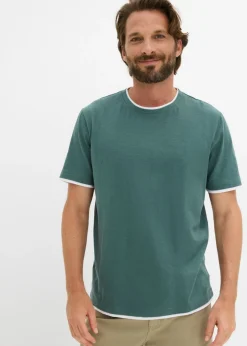 Hombre bonprix bonprix Camiseta con aspecto 2 en 1 de hilo slub