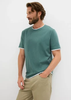 Hombre bonprix bonprix Camiseta con aspecto 2 en 1 de hilo slub