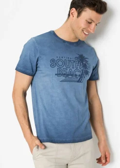 Hombre bonprix bonprix Camiseta con aspecto lavado y de algodón orgánico puro