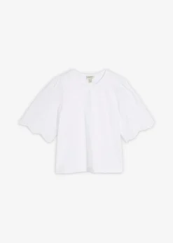 Mujer bonprix bonprix Camiseta con bordado calado