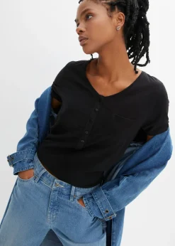 Mujer bonprix bonprix Camiseta con botones