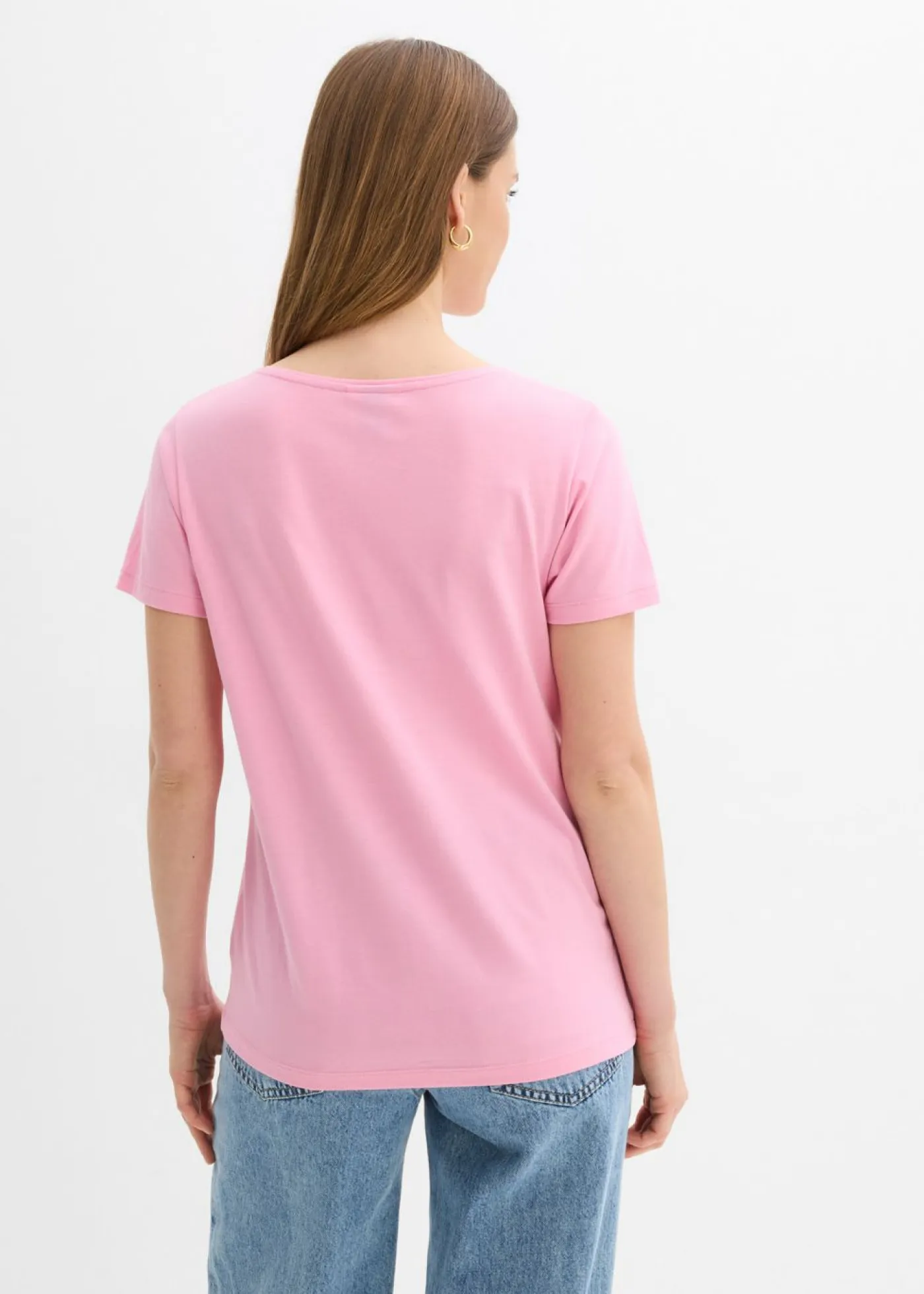 bonprix bonprix Camisetas|Novedades>Camiseta con botones Rosa