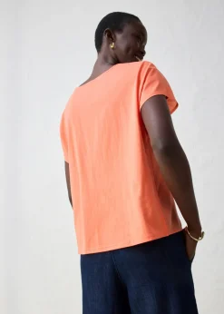 Mujer bonprix bonprix Camiseta con contenido de seda e inserto de tejido