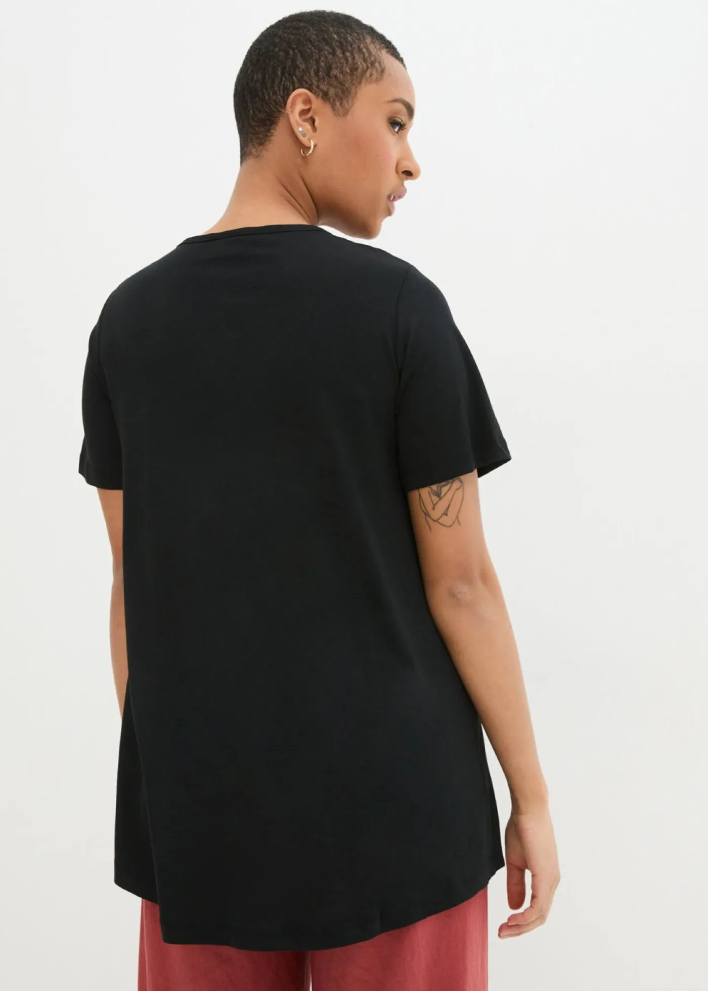 Mujer bonprix bonprix Camiseta con corte en A y manga corta