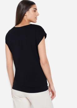Mujer bonprix bonprix Camiseta con cremallera en el cuello