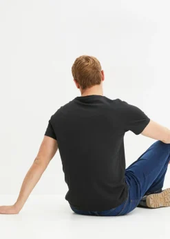 Hombre bonprix bonprix Camiseta con cuello en V (3 unidades)