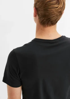 Hombre bonprix bonprix Camiseta con cuello en V (3 unidades)