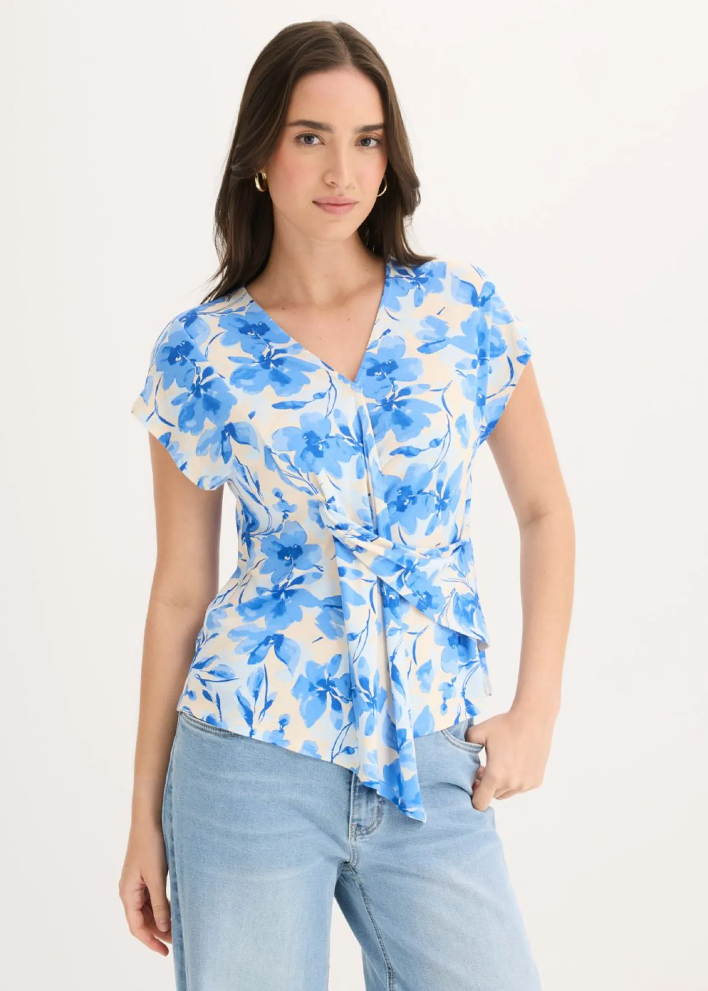 Mujer bonprix bonprix Camiseta con detalle de nudo