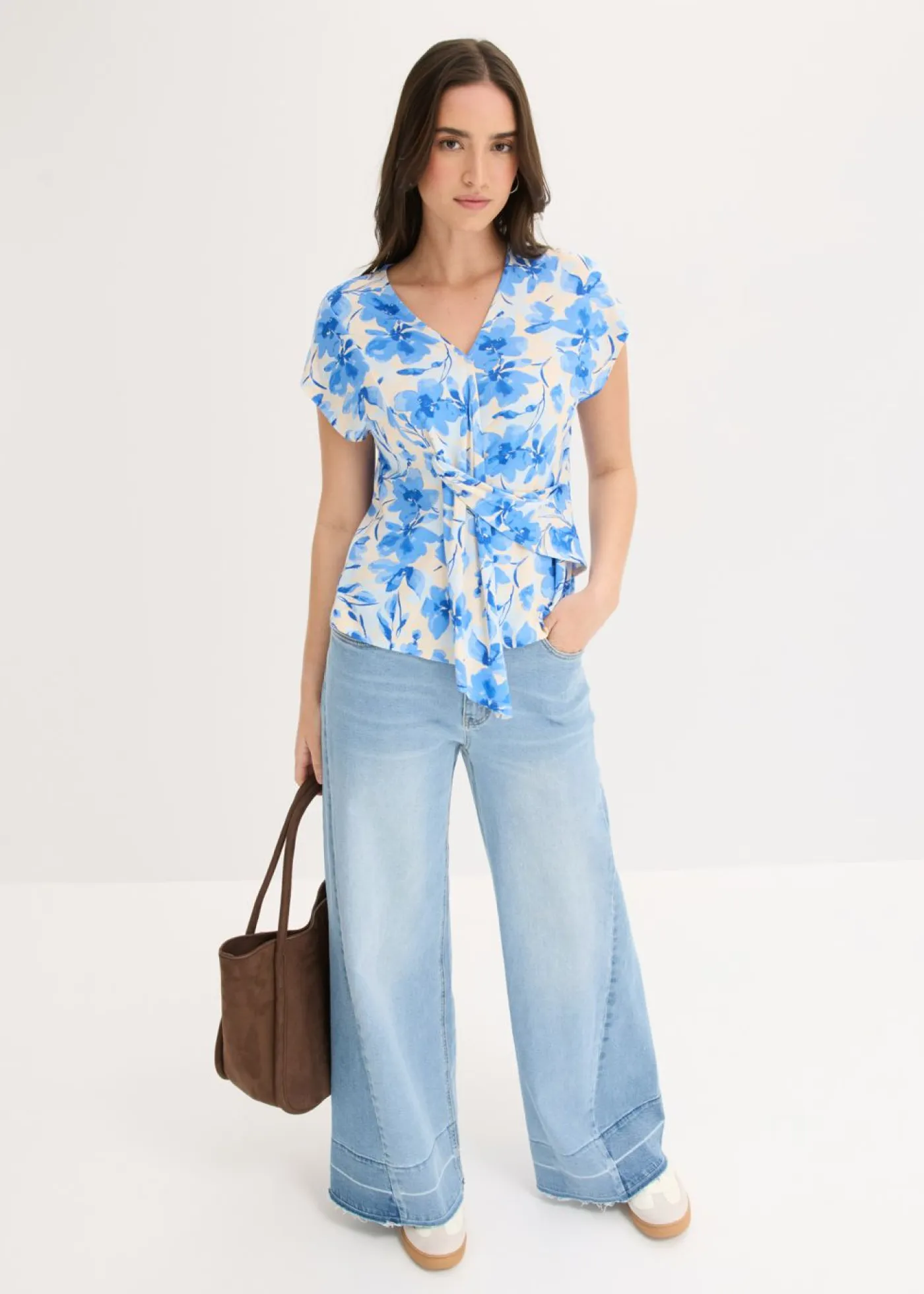 Mujer bonprix bonprix Camiseta con detalle de nudo