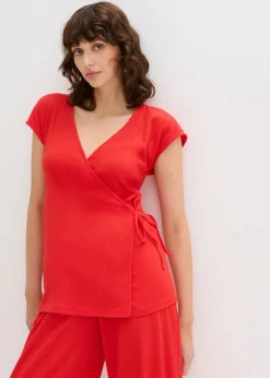 Mujer bonprix bonprix Camiseta con efecto cruzado