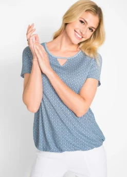 Mujer bonprix bonprix Camiseta con elástico y manga corta