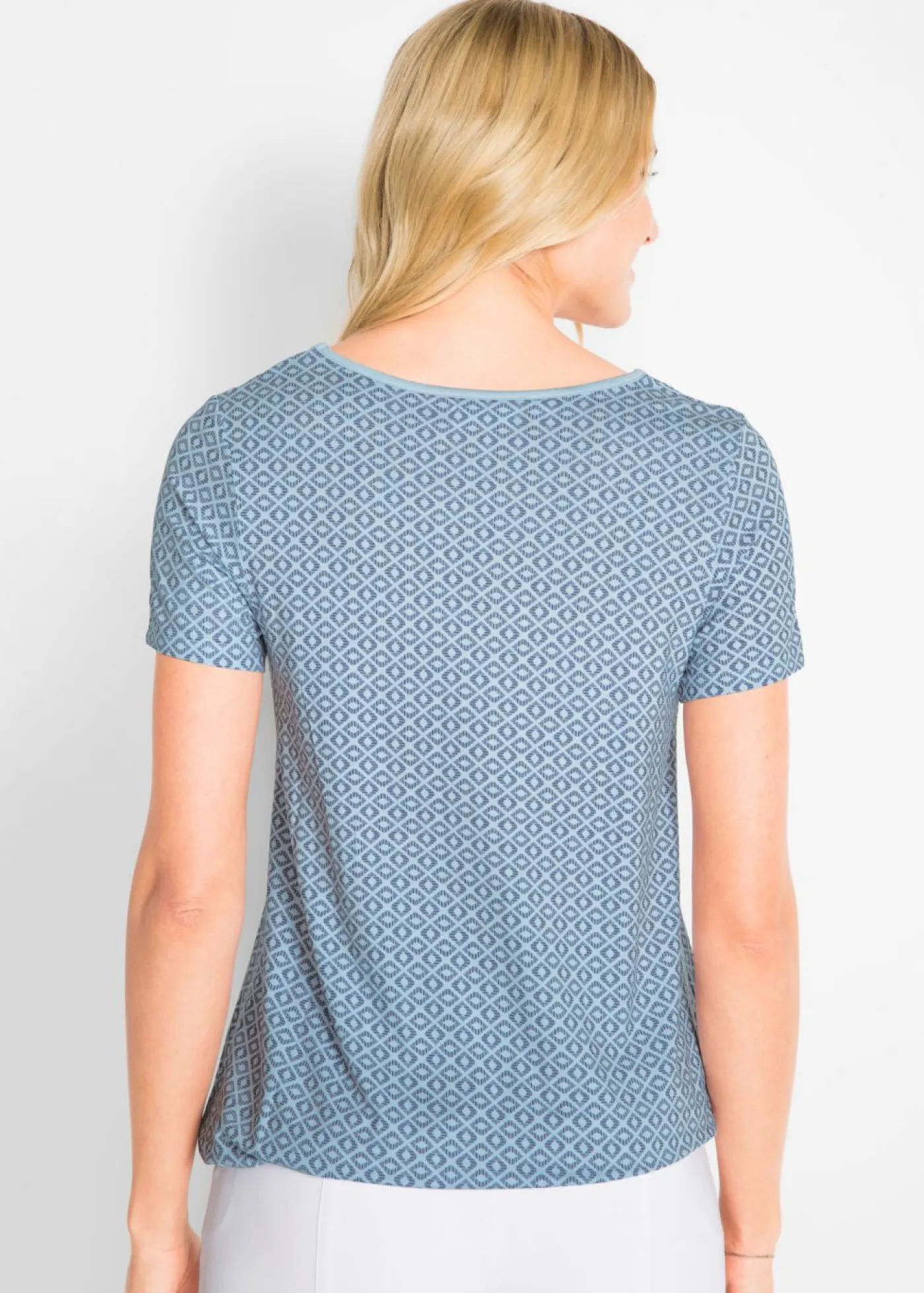 Mujer bonprix bonprix Camiseta con elástico y manga corta