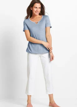 Mujer bonprix bonprix Camiseta con elástico y manga corta